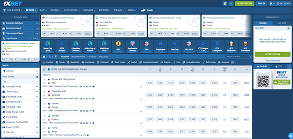 1xBet betting site