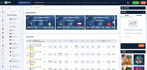 20Bet betting site