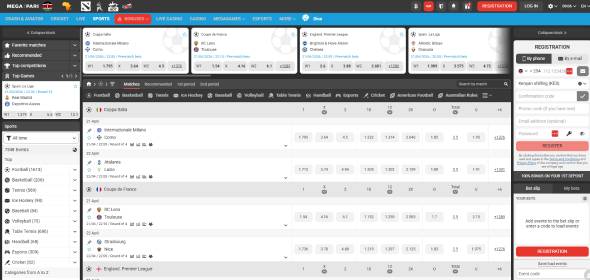 Megapari betting site